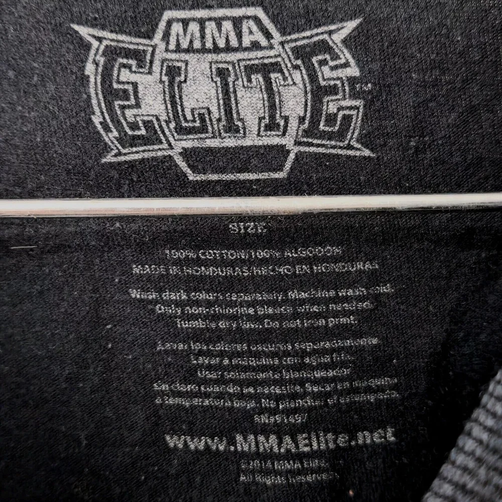 MMA Elite Men’s Size XL Y2K Grunge Skull Cross Double Sided Graphic Shirt Biker